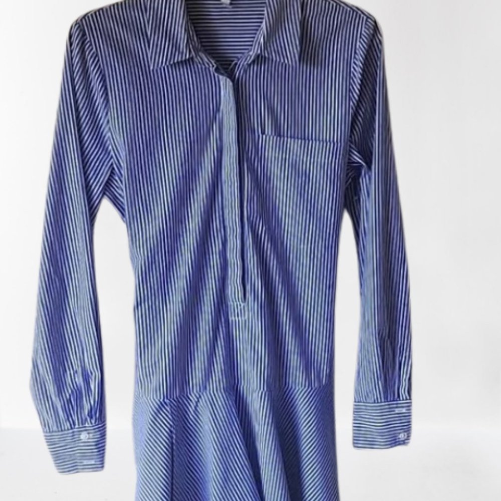 Derek Lam blue stripped dress